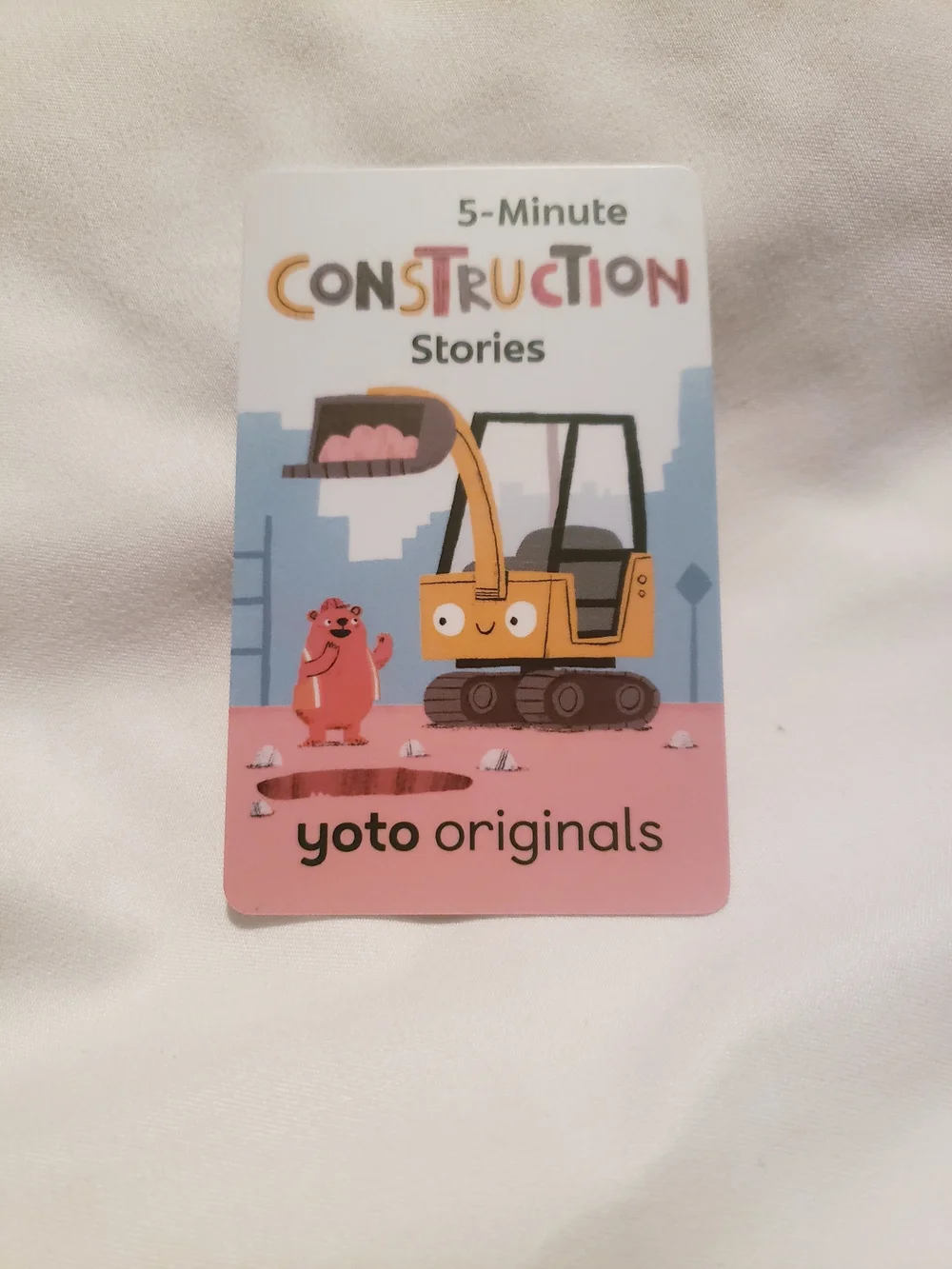 5-Minute Construction Stories Card - Pink & Yellow